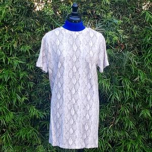 Snakeskin T-Shirt Shift Dress
